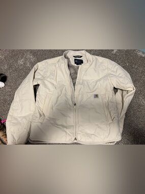 Carhartt Cream Bomber Jacket